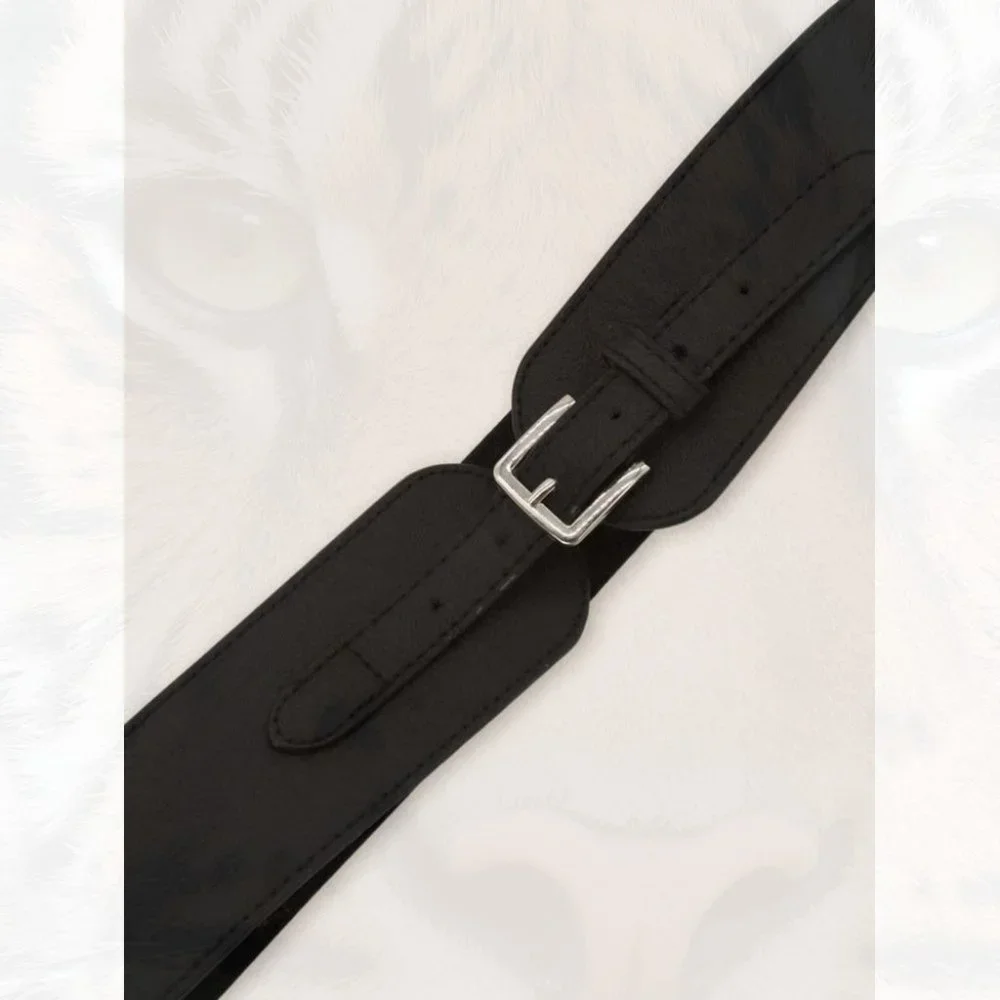 New Metal Buckle Wide Belt 195 - Picture 2 of 3